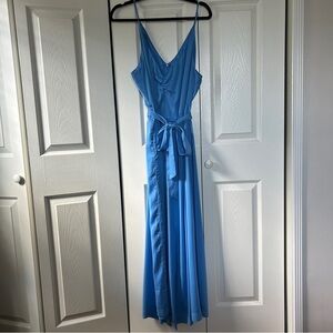 H&M Pretty Blue Wide Leg Jumpsuit- Size XL
